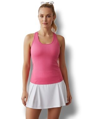 Danskin Women’s Dri-More Racerback Sports Shelf Bra Tank Top Activewear Pink M